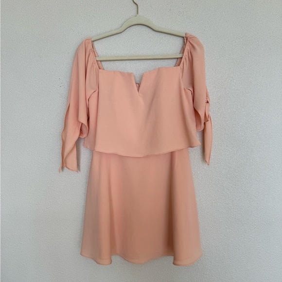 pink off‎ the shoulder dress - Picture 4 of 9